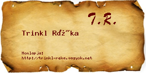 Trinkl Réka névjegykártya